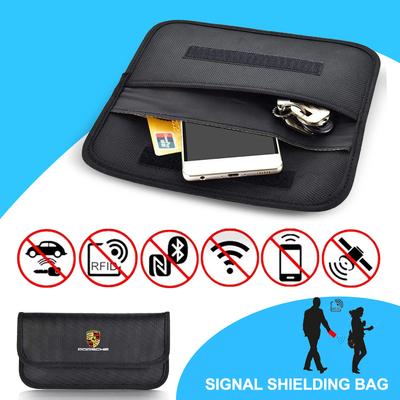 Für joe2Car Handy Signalblockierbeutel Abschirmtasche für Porsche Cayenne Panamera Macan 911 718 Taycan Cayman Schlüsselanhänger