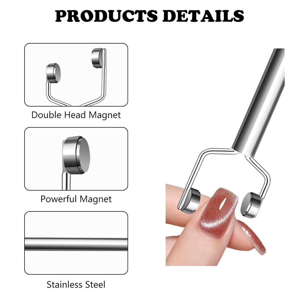 Cat Eye Nail Magnet Y-Shaped Double Head Magnetic for Salon Studio Home Manicure