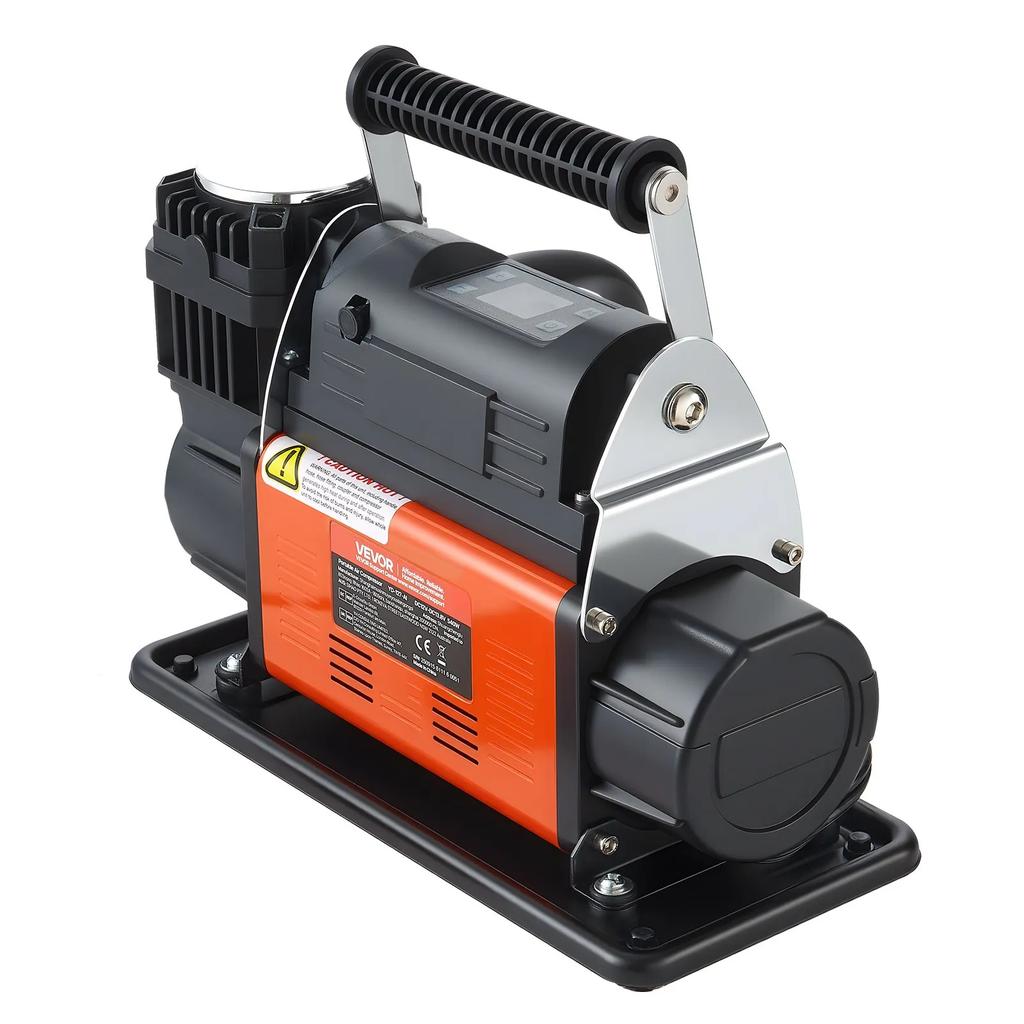 VEVOR 12V Heavy Duty Air Compressor, Auto-Stop Portable Tire Inflator with LCD Digital Display