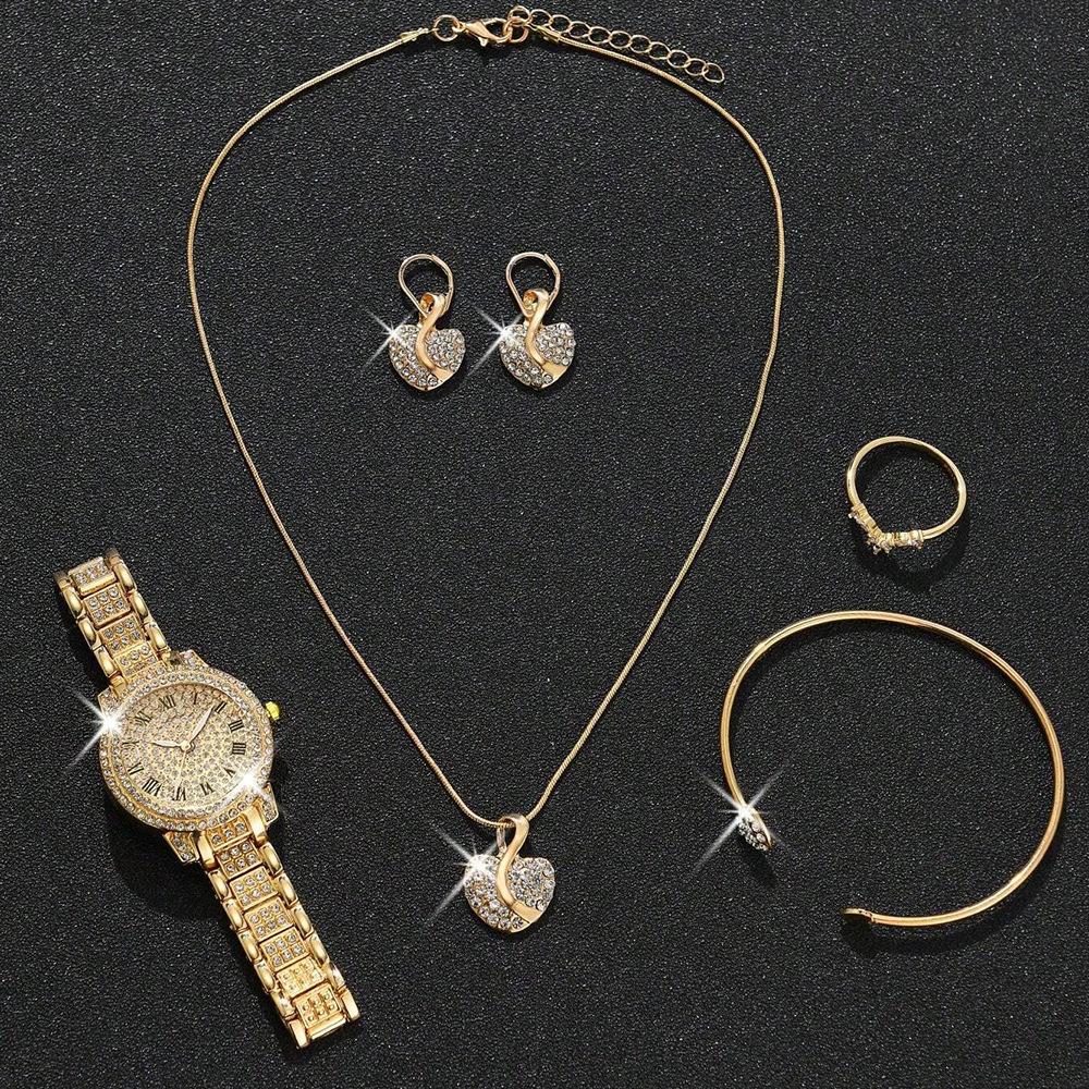 Cornucopia Diamond Women's Watch Set Premium Roman Quartz Watch Just Strap Watch