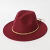 Western cowboy hat, vintage wide-brimmed jazz woolen hat, men's ribbon felt hat, Mongolian street dance Tibetan knight hat