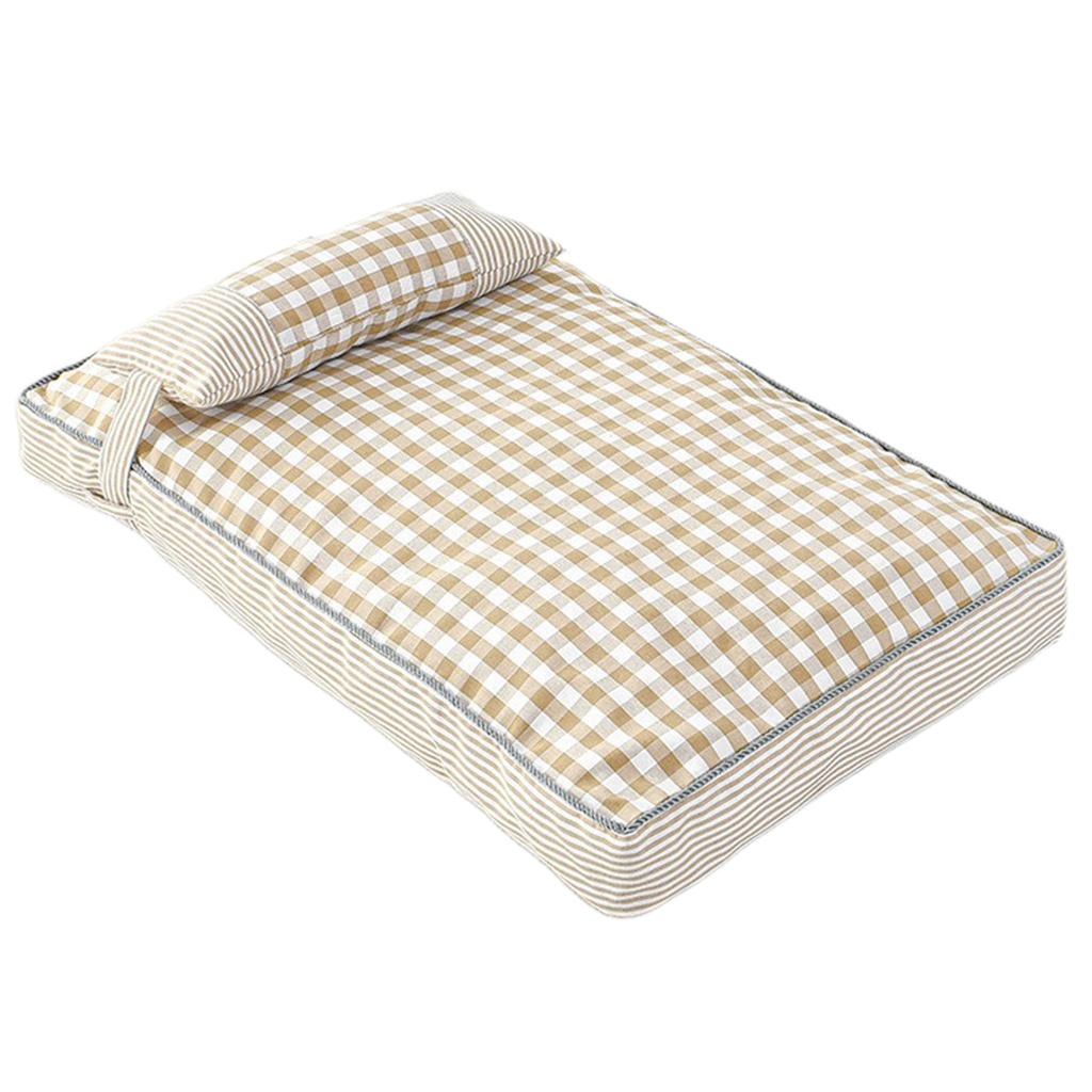 Large Dogs Dog Bed With Pillow Washable Super Soft Comfort Sleeping Blanket Anti-Slip Bottom Removable Cover Mattress Supplies