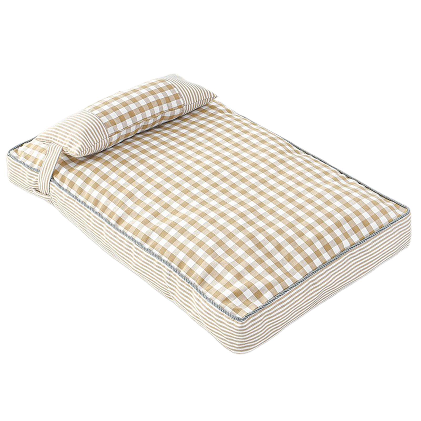 

Dog Bed With Pillow Breathable Pet Puppy Mat Pet Product 65x45&As Shown хаки