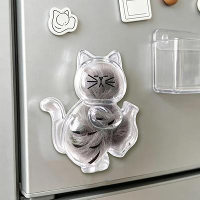 Cat Whisker Storage Case Kitten Shaped Transparent Decoration Pet Whisker Storage Keepsake Case for School Dorm Commuting