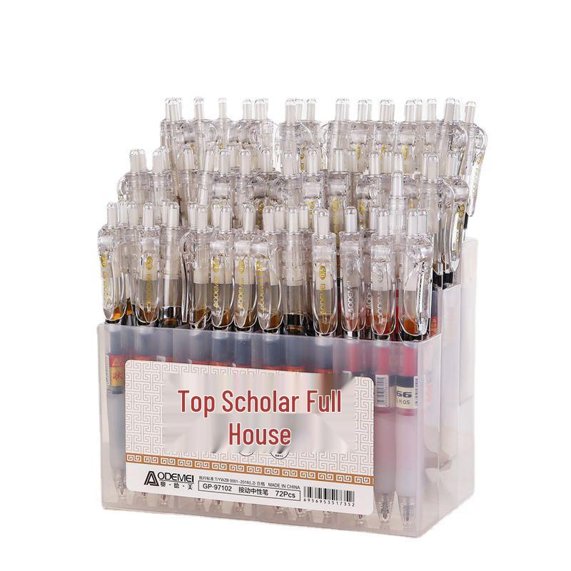 72-Pack 0.5mm Neutral Pen Refills for Students, Office, Exam - Black & Red