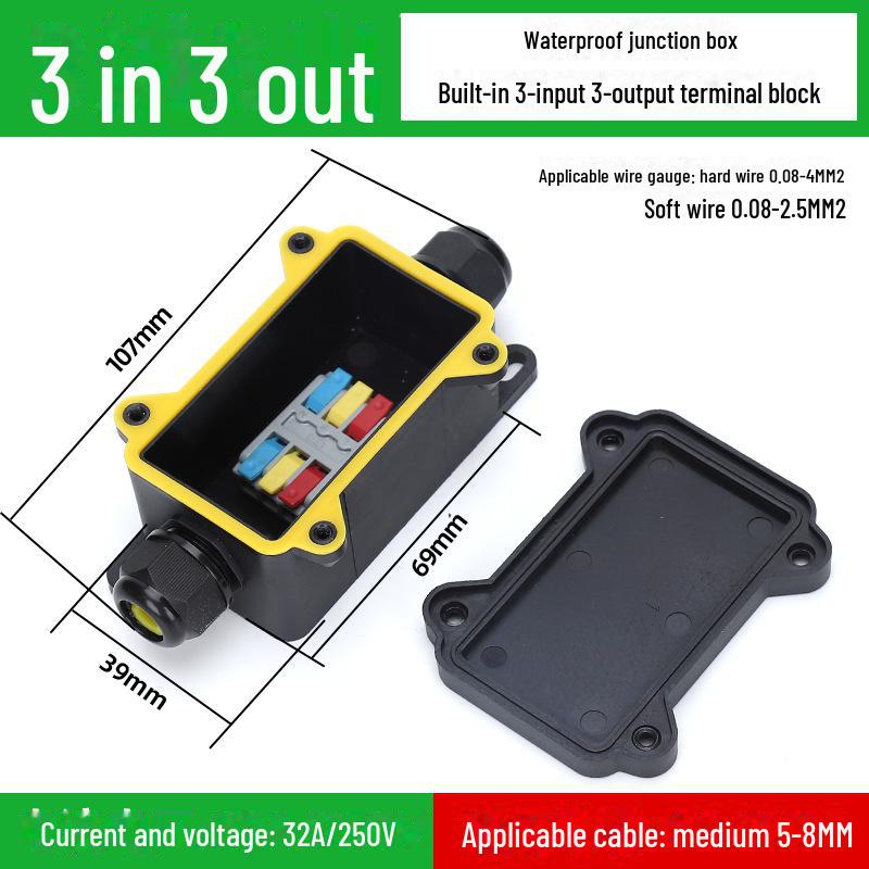 Waterproof Outdoor Quick Connector Terminal - 2/3/4 Core Rainproof Docking Plug
