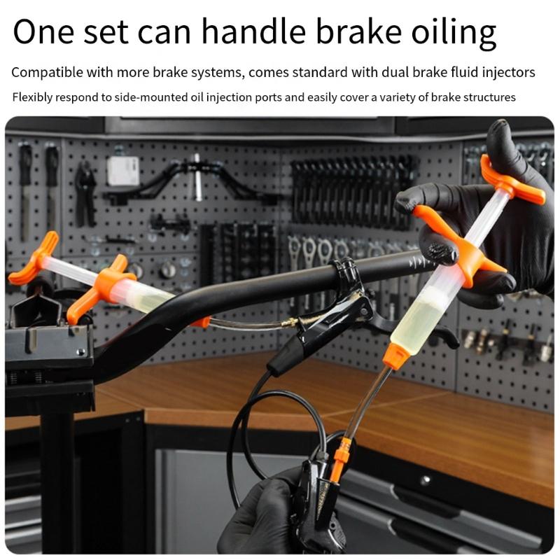 Universals Mountain Bikes Hydraulic Brake Bleeds Set Disc Brake Mineral Oil Bleeds Set Bikes Brake Repair Tool Enduring