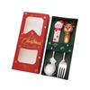 Christmas Dinnerware Stainless Steel With Luxury Gift Box Tableware Dessert Fork Coffee Spoon Santa Cutlery For Christmas