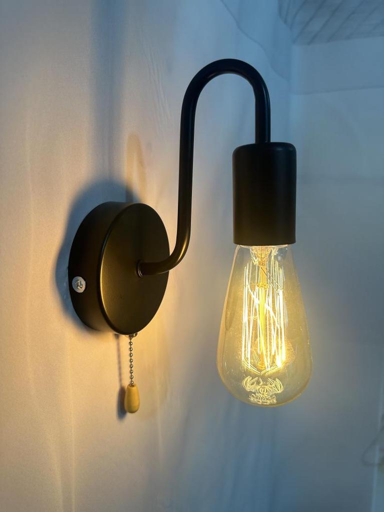European Style Wrought Iron Wall Lamp - Creative Retro Design for Living Room, Bedroom & Bedside