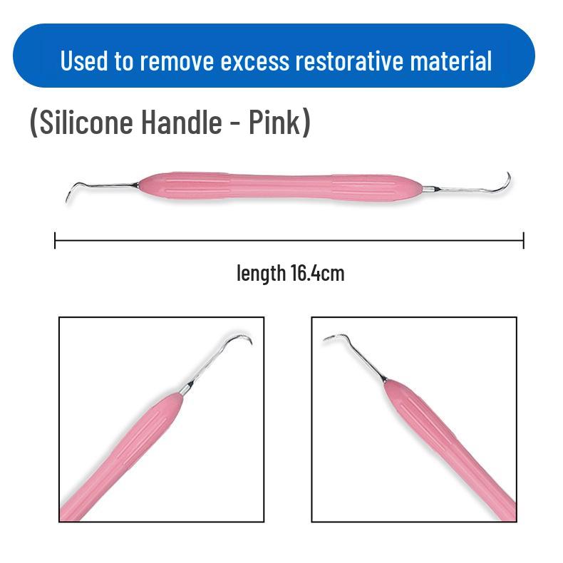 Dental Aesthetic Filling Resin Trimmer Kit, 7-Piece, New Silicone Handle, High-Temperature Resistant.