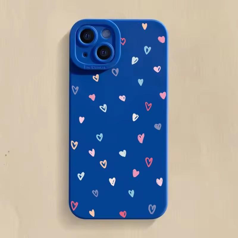 Colorful Small Love Heart Silicone Phone Case For Samsung Galaxy S25 S24 S23 Ultra S22 Plus S21 FE S20 A55 A54 A35 A15 Cover
