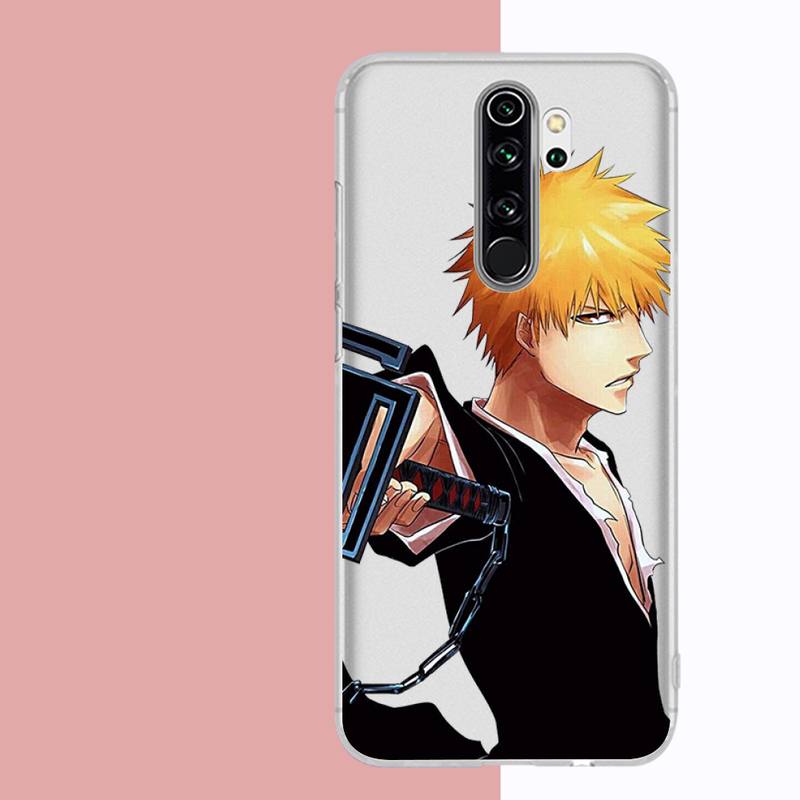 Husă de telefon Anime Bleach Kurosaki Ichigo pentru Samsung A51 A52 A71 A12 pentru Redmi 7 9 9A pentru Huawei Honor8X 10i Husă transparentă