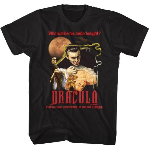Hammer Horror Dracula Moon And Candles Black T-Shirt Unisex T-Shirt XXL