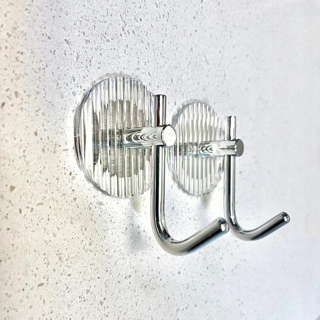 Appendiabiti da Bagno per Asciugamani e Vestiti Set Metallico Resistente 3X