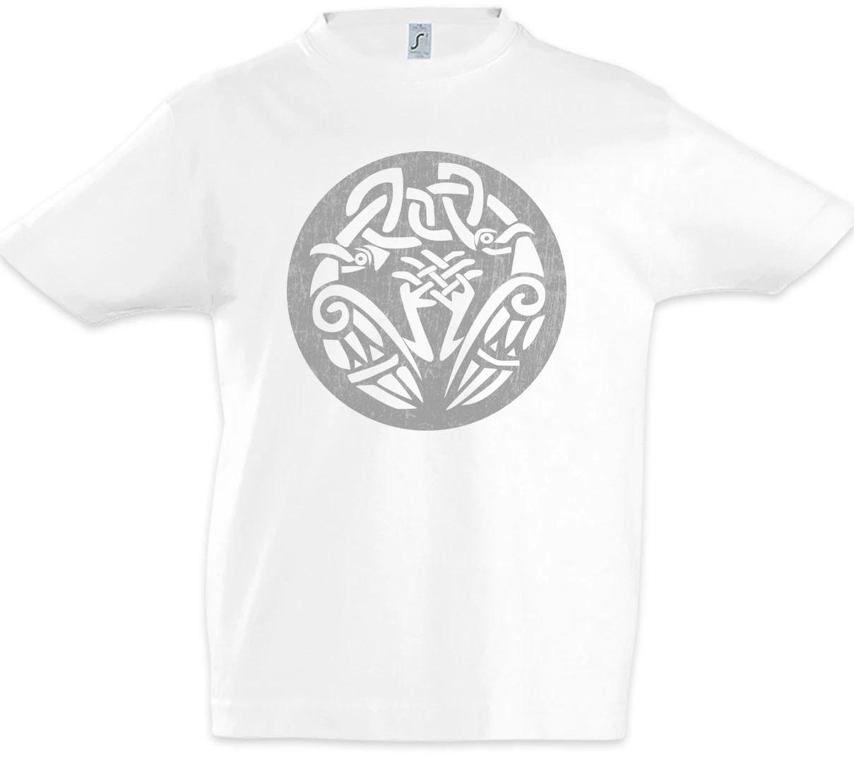 Кельтские Птицы Футболка для Мальчиков Кельты Кельтский Ворон Вороны Птица Татуировка Племенной Символ 140