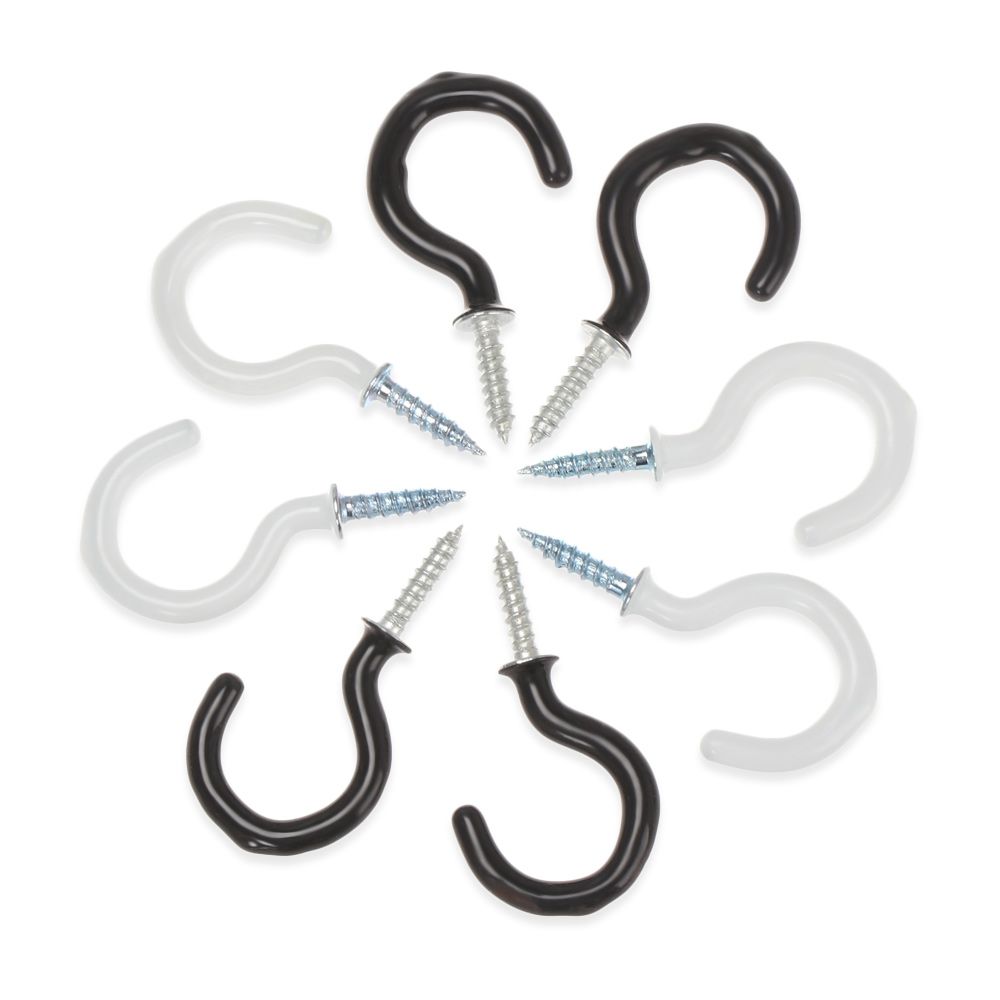 Coated Ceiling Hanger Hardware Tool Dipping Cup Hooks Kitchen Loop Peg Mug Shouldered Screws