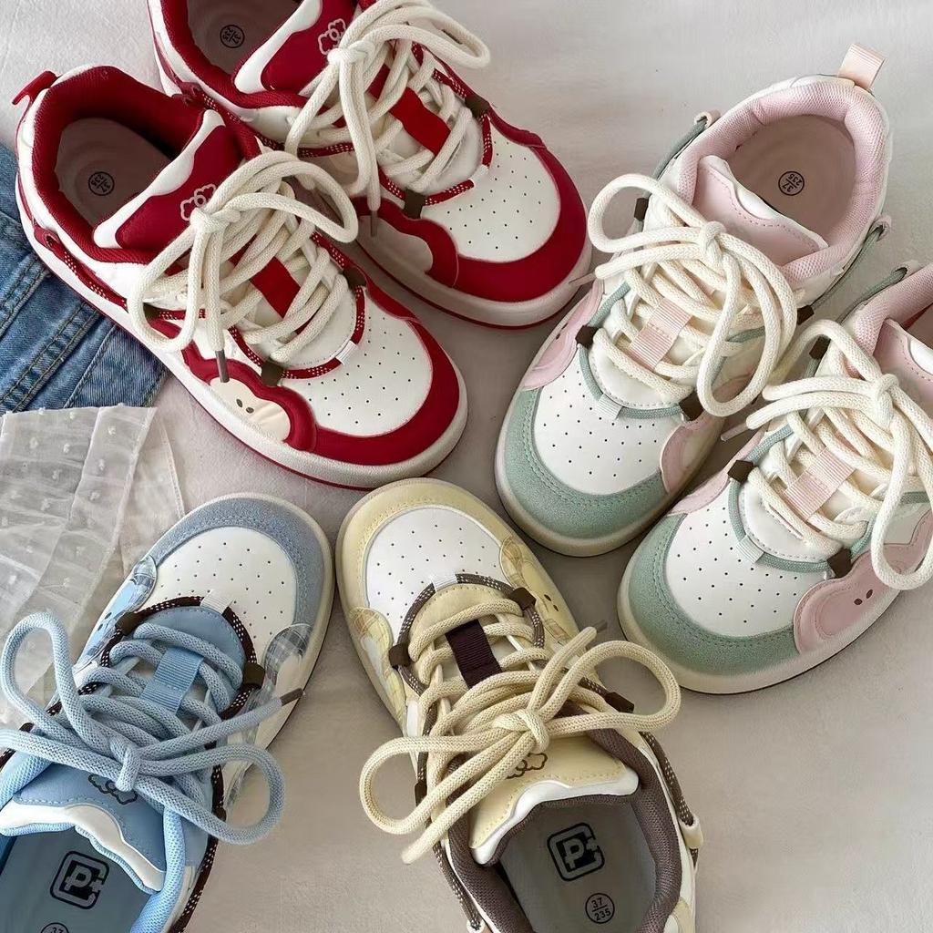 Hong Kong Style Retro Platform Sports Shoes Autumn and Winter New Lace-up Casual Shoes Student Street Shooting Board Shoes