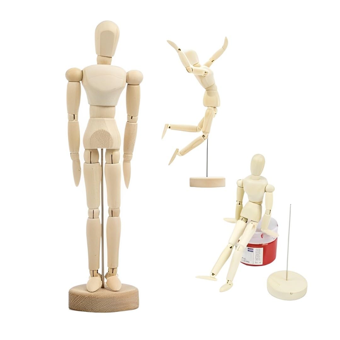 

MoZoo Рисование Деревянная Поза Художественные Принадлежности Кукла, Модель, Человек, Кукла, Манекен, (L)