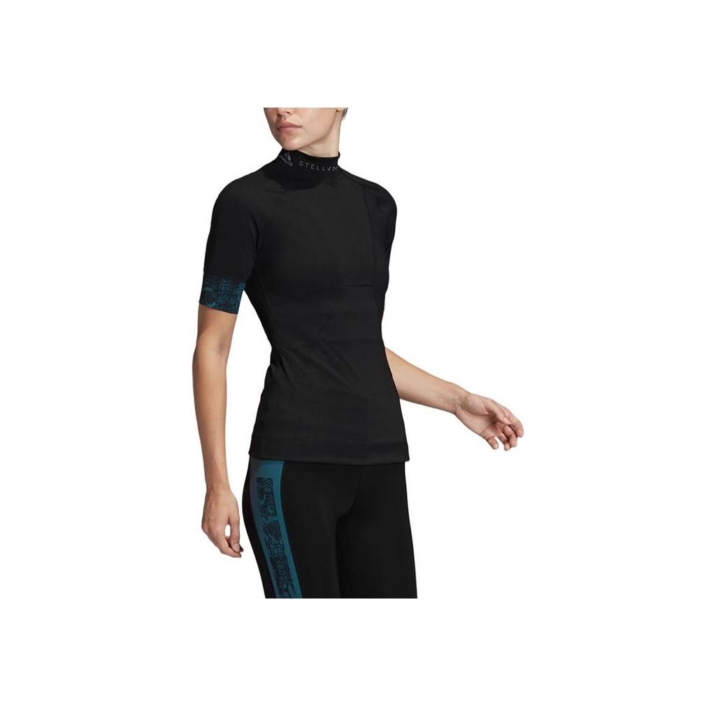 Adidas Sports Lifestyle Series Moisture Wicking Comfortable Short Sleeve T-Shirt Women T-Shirts Black FK9702