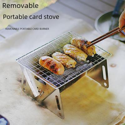 Sobă de camping compactă pliabilă în aer liber din oțel inoxidabil