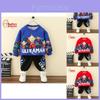 Stylish Boys Spring Set 2024 Trendy Cartoon Ultraman Two Piece Outfit For Kids