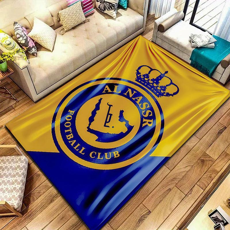 Al-Nassr FC Carpet Rug for Living Room Bedroom Home Sofa Decoration,Kids play Non-slip Floor Mat