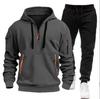 2024 Men's Multi-Pocket Autumn/Winter Sports Hoodie & Sweatshirt Set