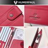 Humerpaul Ladies Leather Wallet Large-capacity Wallet Multi-function Coin Purse First Layer Cowhide Wallet Passport Holder Travel Card Holder