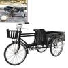 Miniature Alloy Retro Three Wheel Flatbed Truck Metal Tricycle Model Toy Vintage Car Home Decoration for