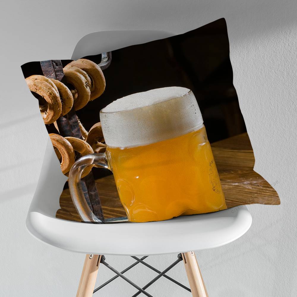 Drinks Beer Alcohol Art pillow over living room sofa cushion cover home decoration bedroom room bed pillow cover