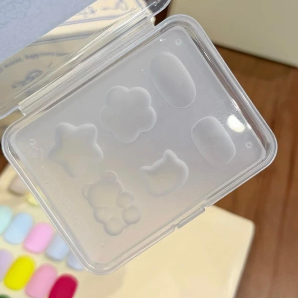 Patterned Beanie Nail Color Chart Silicone Mold - High Transparency for Artistry