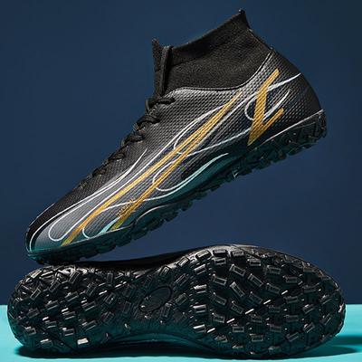 Large Size Youth Adult High-top Socks Shock-absorbing Non-slip Wear-resistant Short Nails Outdoor Football Sneakers