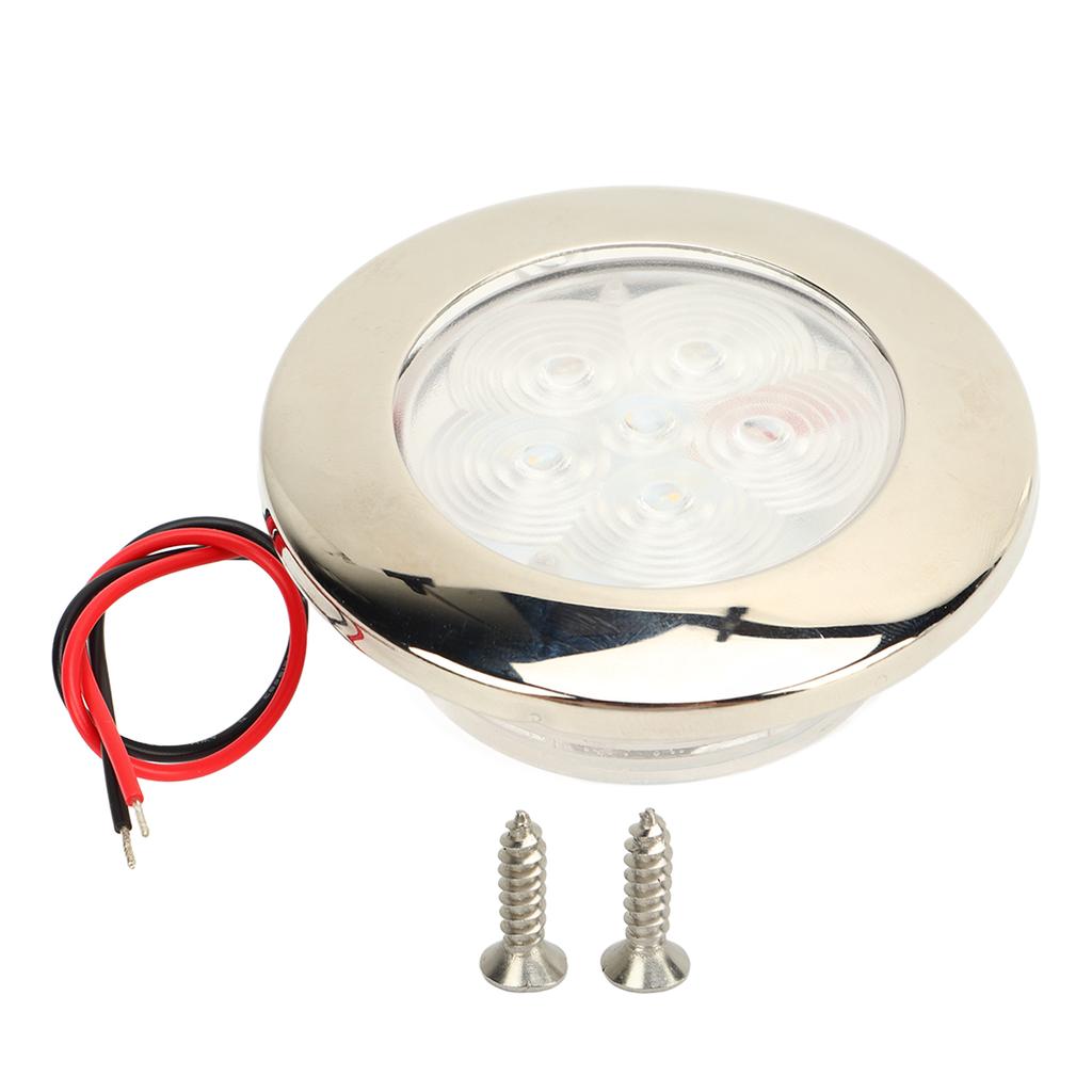 LED Puck Light DC12V RV Boot Decken Einbauleuchte Innenbeleuchtung 1W Sonnenlichtweiß 5500‑6300K