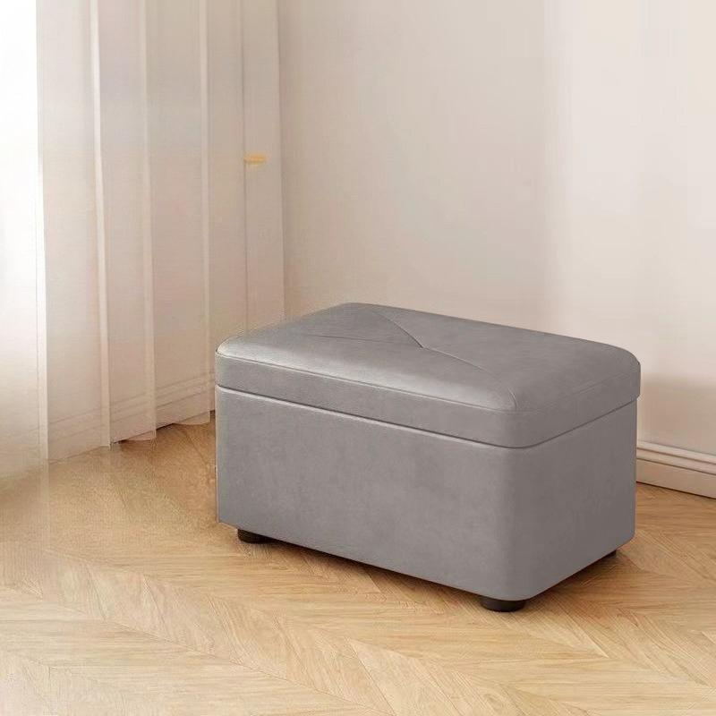 Storage Shoe Changing Stool - 2-in-1 Entryway Bench with Seat & Hidden Compartment, Compact Hallway Stool for Small Spaces