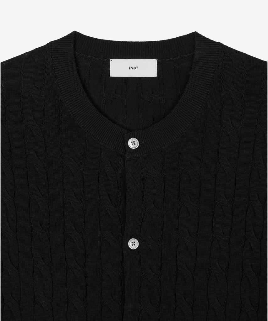 Tngt W Cable Knit Cardigan (Black) Tnsw6E208Bk