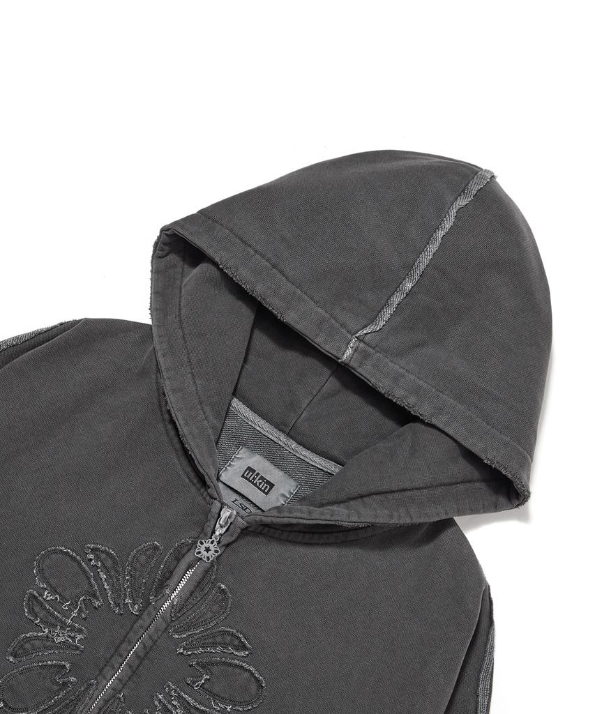 Ulkin [Runway] Mugung Vintage Two-Way Hooded Zip-Up_Charcoal