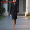 Elegant Knitted Dress With Pleats And Hollow Out Details For Office Wear Summer