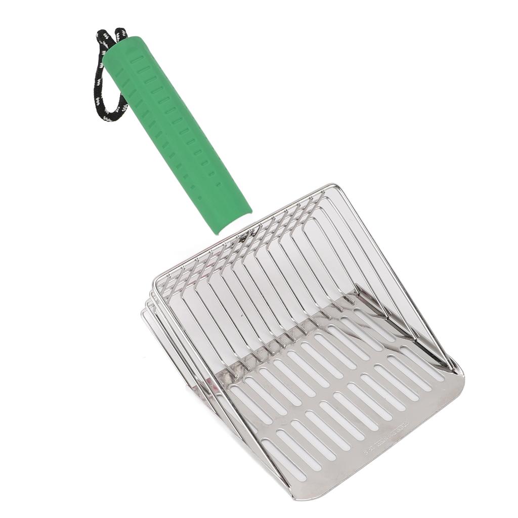 Pelle à Litière pour Chat Manche Amovible Pelle à Litière Facile à Nettoyer Acier Inoxydable Pelle à Excréments pour Bac à Litière