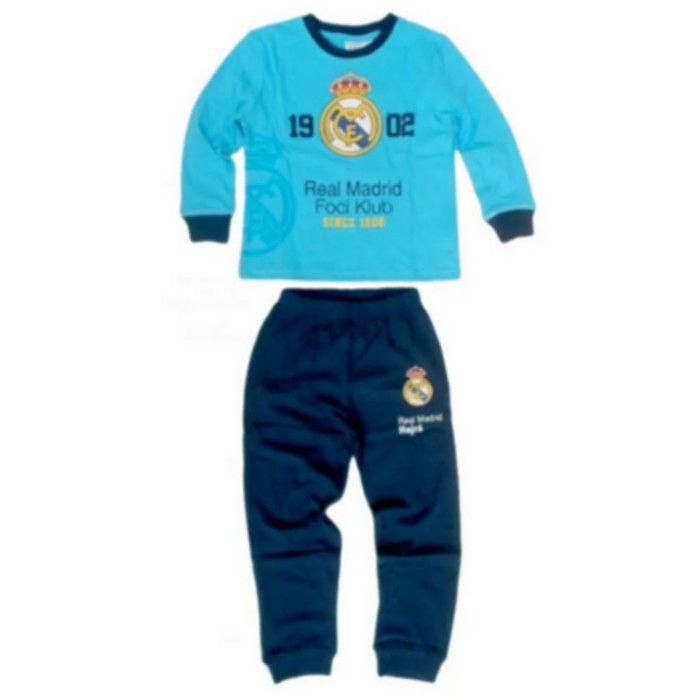 Langer Kinderpyjama Real Madrid – Türkisblau - Offizielles Modell - - Blau