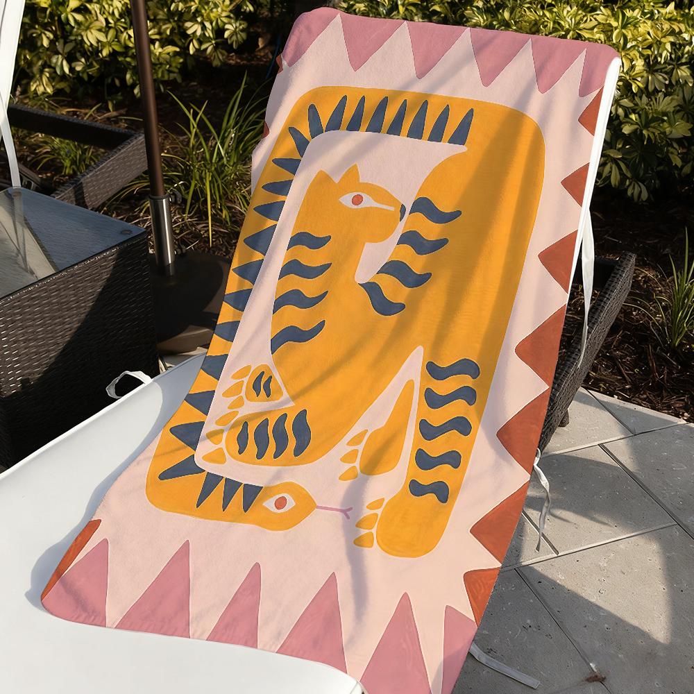 Ägypten Buntes Abstraktes Tiger- und Leoparden-Strandtuch für Strände, Yogastudios, Fitnessstudios, Thermalbäder, Schwimmbäder und Picknicks