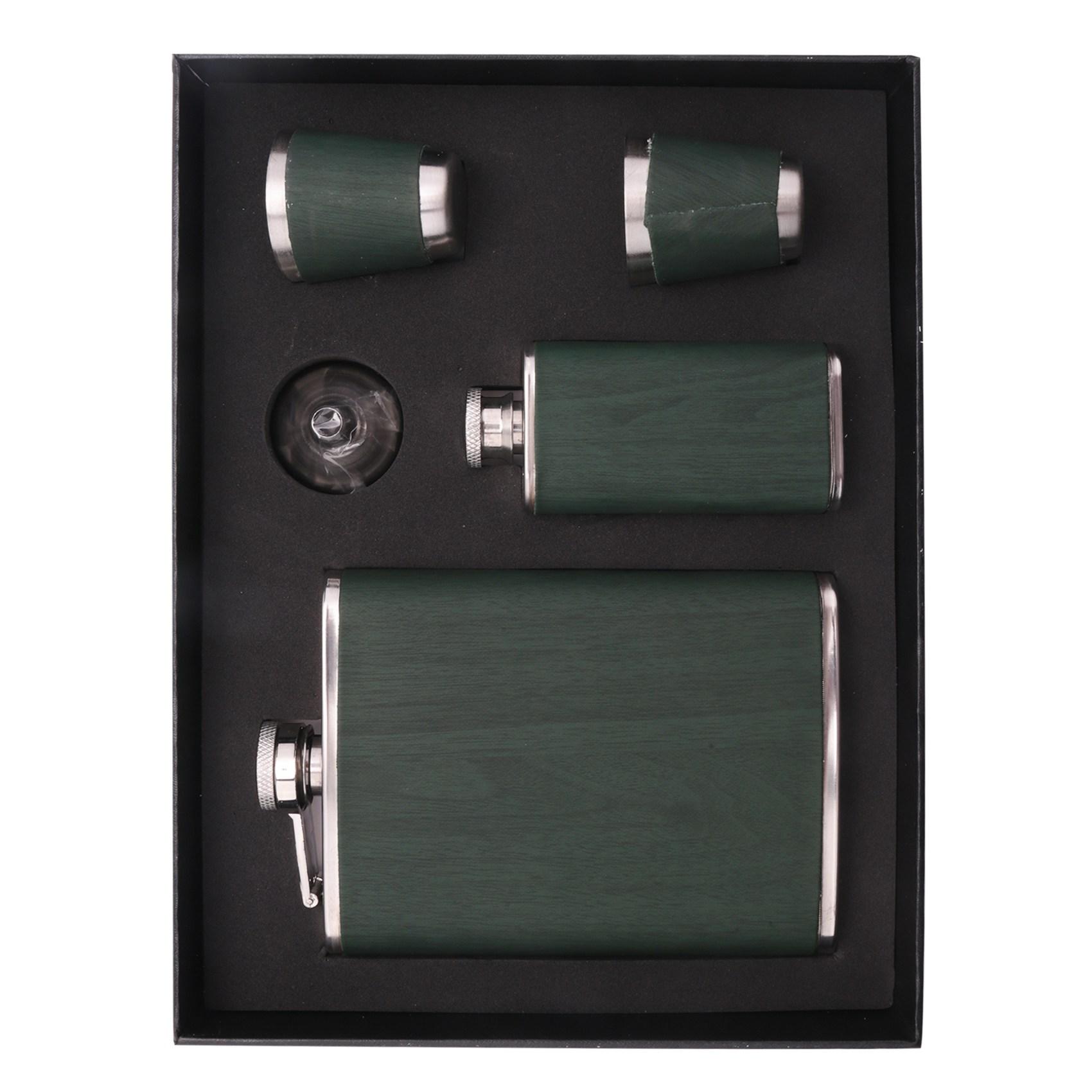Hip Flask Set Stainless Steel Flask Of Gifts For Men 260ML Bar Party Camping Barbecue Portable Pocket Flask Green