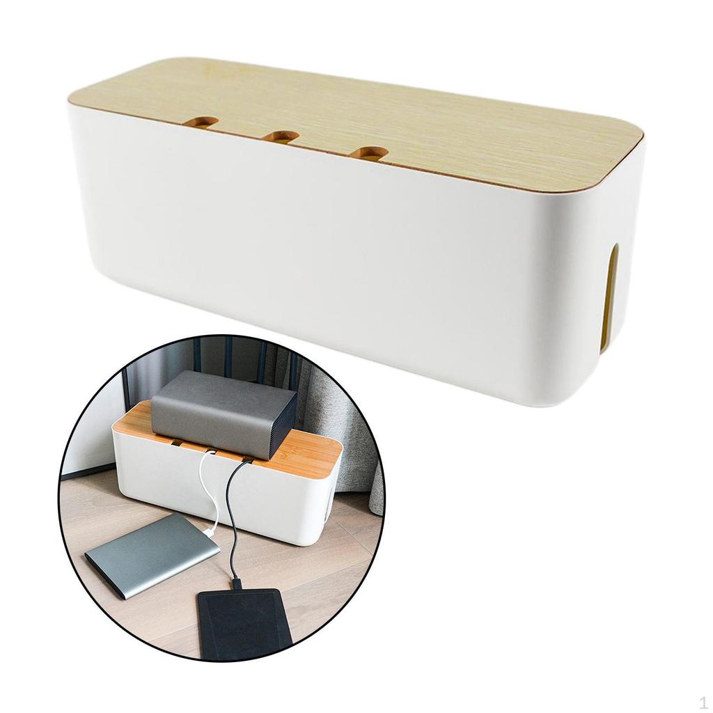 Box, Wire Management Cable Storage Organize Case for Hiding Extension and Electrical