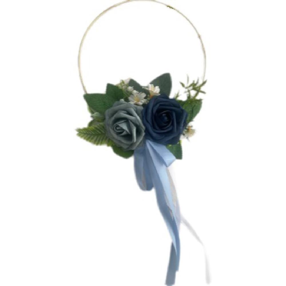 Romantic Wedding Gold Hoop Bouquet Elegant Bridesmaid Floral Hoop Wreath Anniversary Celebrations