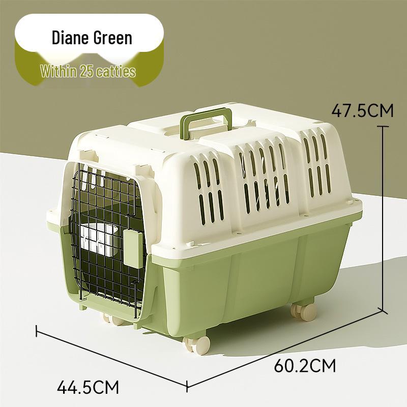 Portable Pet Airline Crate for Small & Medium Cats and Dogs