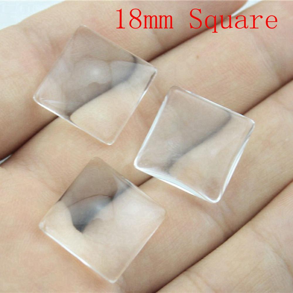 Accessories Parts Transparent Flat Back Glass Cabochon Wedding Jewelry Findings QB011