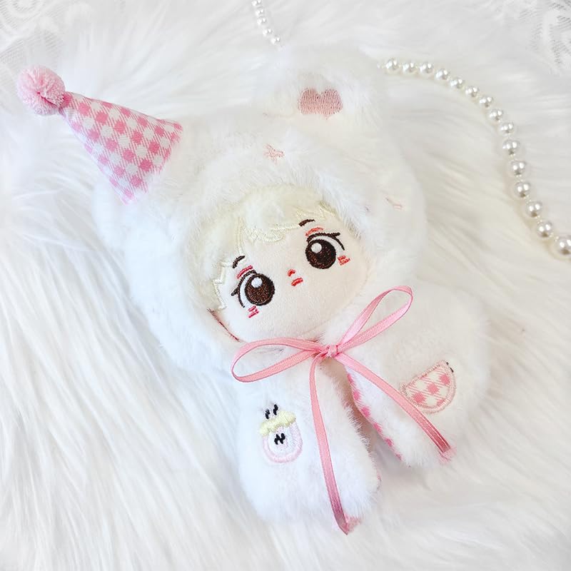 Fluffy Bear Poncho for Plush Toys (10-15cm) Pink by g.triger. A must-have for plush toys.