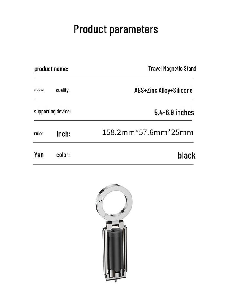 Zinc Alloy Magnetic Phone Holder & Tripod for Live Broadcast & Handheld Shooting