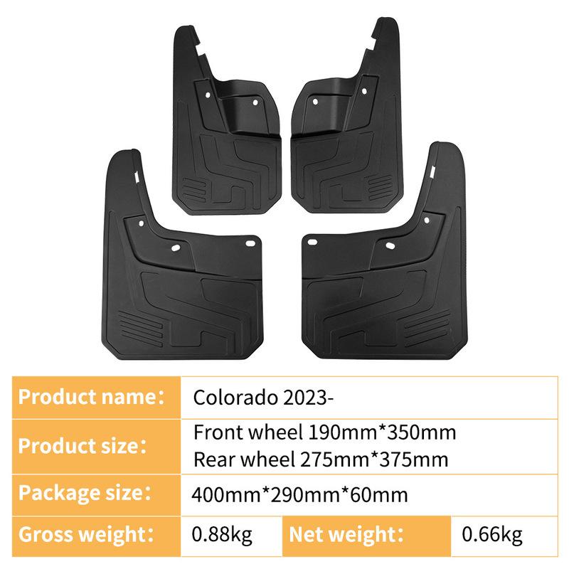 Mud Flaps For Chevrolet Colorado  2024 2025 small wheel brow car fender skin Prevent Scratches