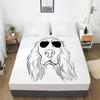 Mattress Cover Fitted Sheet With Elastic Band Bed Sheets Bedding Linens Queen King Size Bedsheet 90/150/160X200CM Black Horse