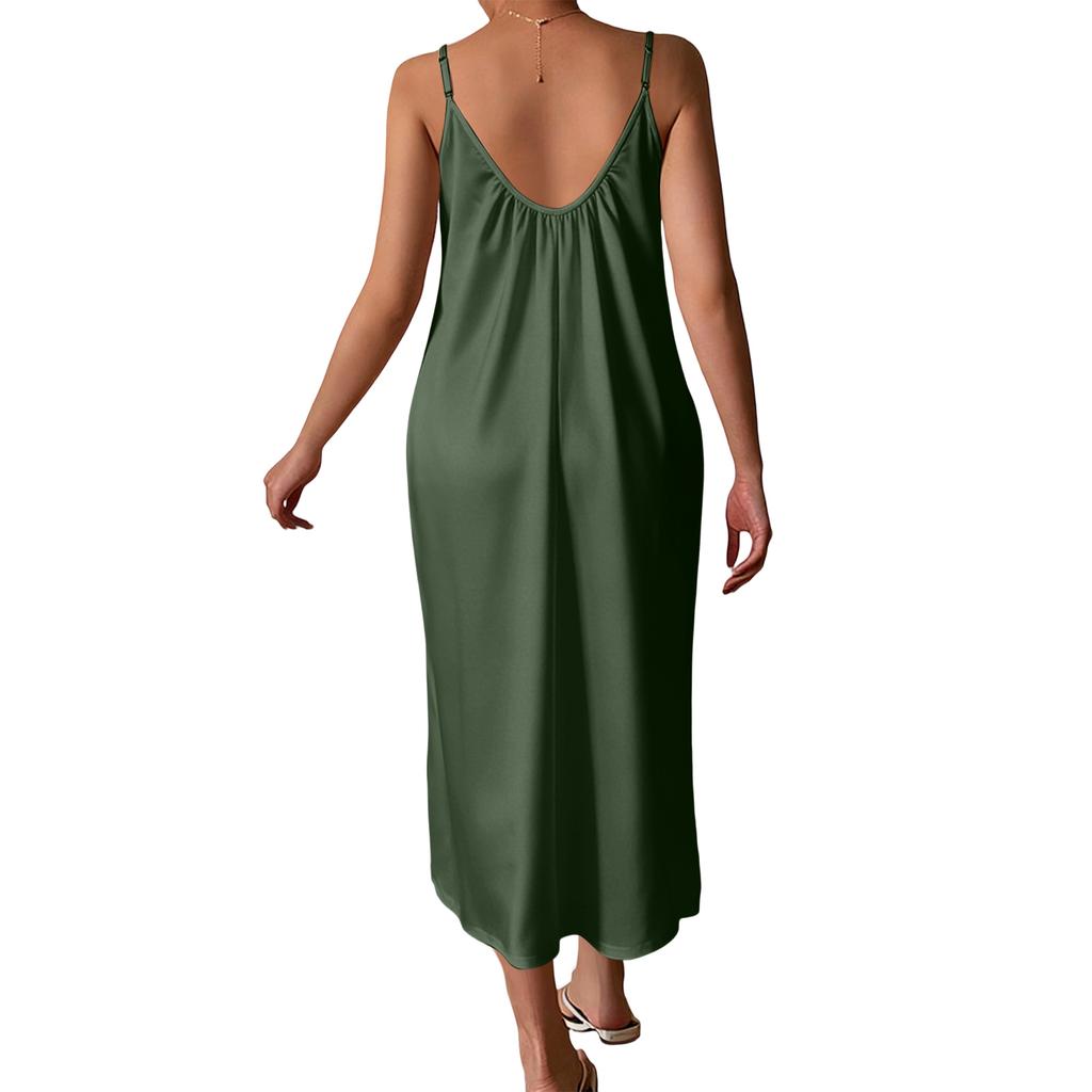 Modisches Lässiges Damen-Freizeitkleid mit Rückenausschnitt für den Urlaub